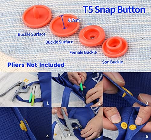 ilauke 408 Snap Buttons Set with Organizer Case