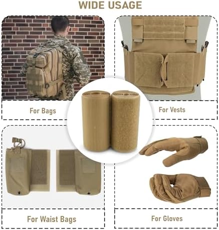 Lakesstory 4 Inch Beige Hook Loop Tape Set