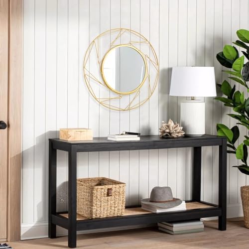 JJUUYOU 20 Inch Round Wall Mirror with Metal Frame