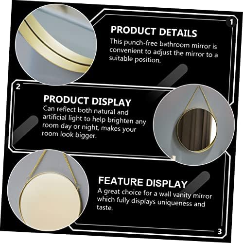 Angoily Wall Makeup Mirror Round Hanging Beauty Mirror