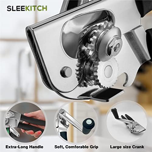 Sleekitch Heavy Duty Manual Can Opener with Bottle Opener