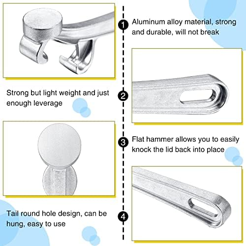 Yetene 1Pcs Aluminum 3Pcs Plastic Can Opener Set