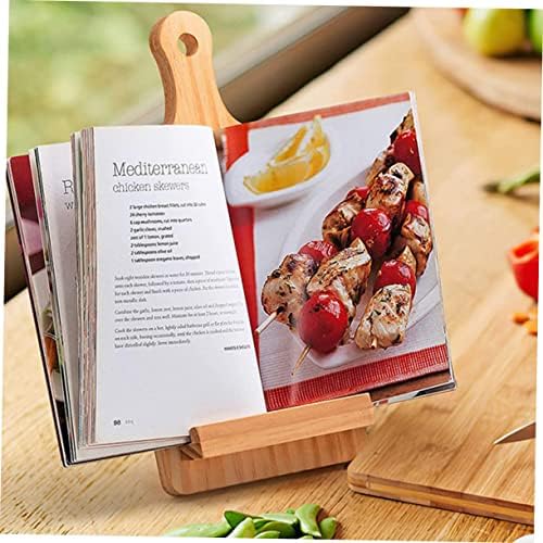 Cabilock Wooden Recipe Book Stand for Kitchen and Desktop