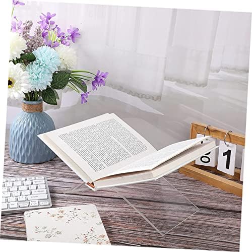 SEWACC Transparent X-Shaped Cookbook Stand for Home Office Use