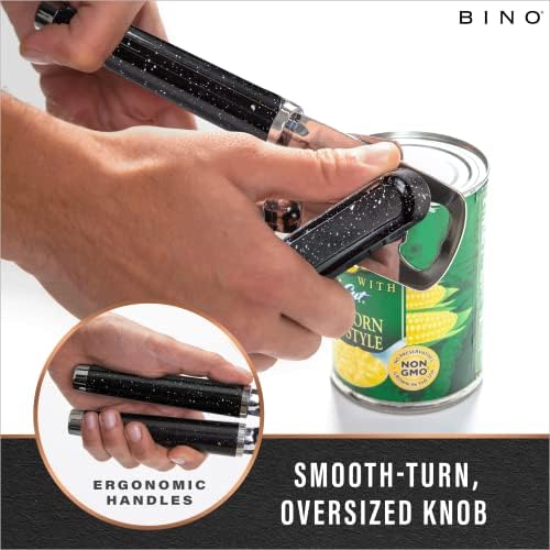 BINO Heavy Duty Stainless Steel Can Opener - Speckled Black