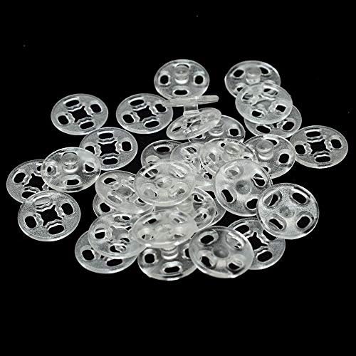 RAYNAG 90 Set Clear Plastic Snap Buttons Kit
