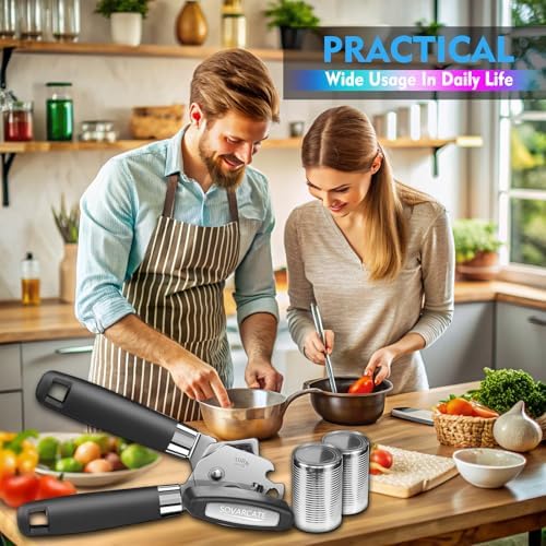 SOVARCATE Heavy Duty Can Opener with Magnet Lift