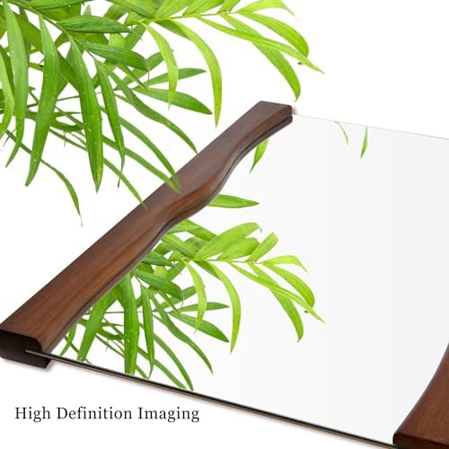 Tanmicoshomy Irregular Rectangle Wood Wall Mirror with Live Edge Frame 1