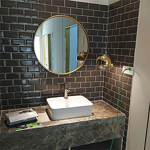 Chrome Wall-Mounted Round Vanity Mirror with Large Metal Frame 1