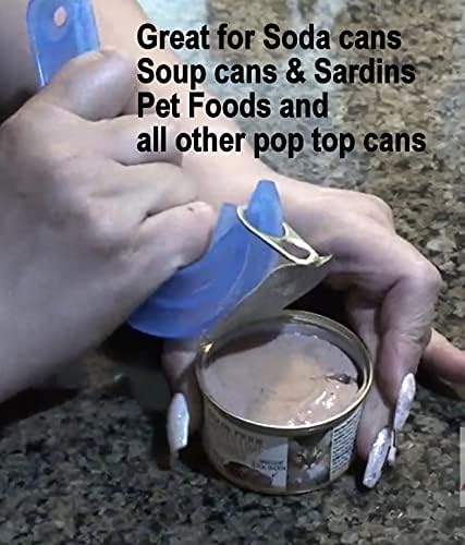 ALAZCO 2-Piece Ring Pull Can Opener - Safe for Arthritis Hands