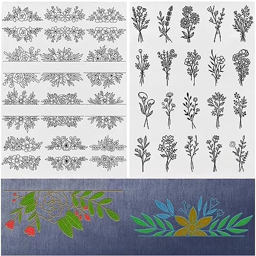 Wilitto 2Pcs Set Water Soluble Embroidery Stabilizers