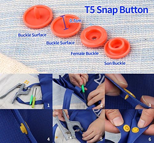 ilauke 400 Snap Buttons with Pliers for Sewing and Crafting