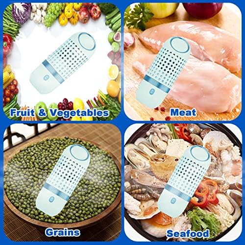 Fruit and Vegetable Purifier with OH-Ion Tech Portable USB Cleaner Blue