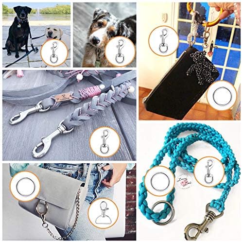Lucky Goddness 50pcs Swivel Snap Hooks for DIY and Pet Collars