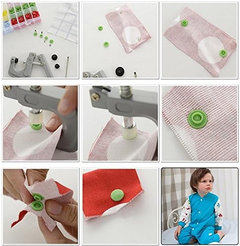 ilauke 408 Snap Buttons Set with Organizer Case