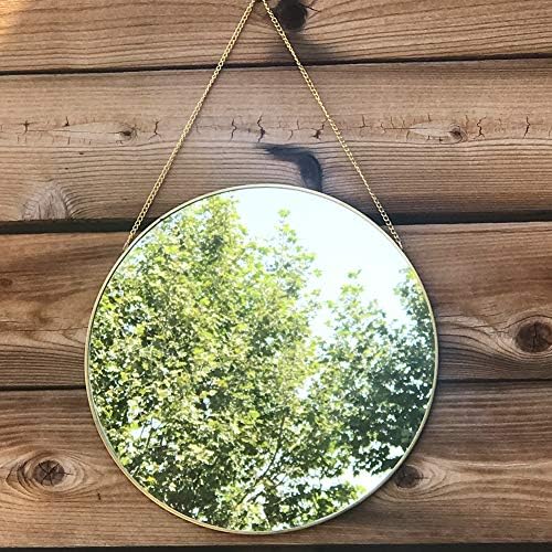 Koyal Wholesale Gold Round Wall Mirror with Hanging Chain