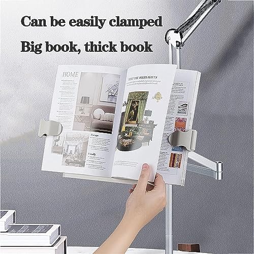 Foldable Reading Stand with Clamp and 360 Rotating Base