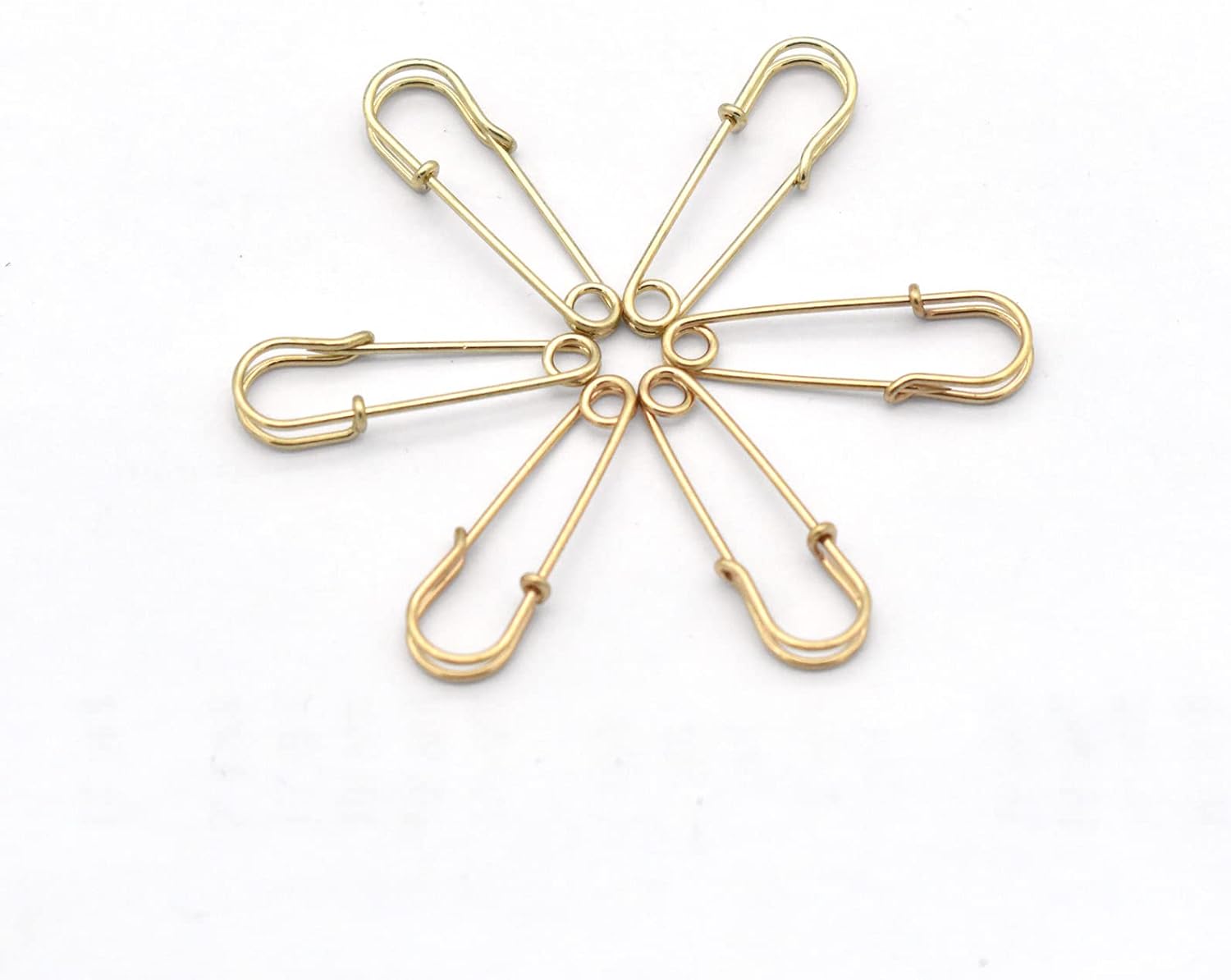 30mm Gold Safety Pin Brooch Bulk for Crafts and Decorations