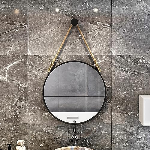FLIPP Bathroom Mirror with Adjustable Hemp Rope Lanyard